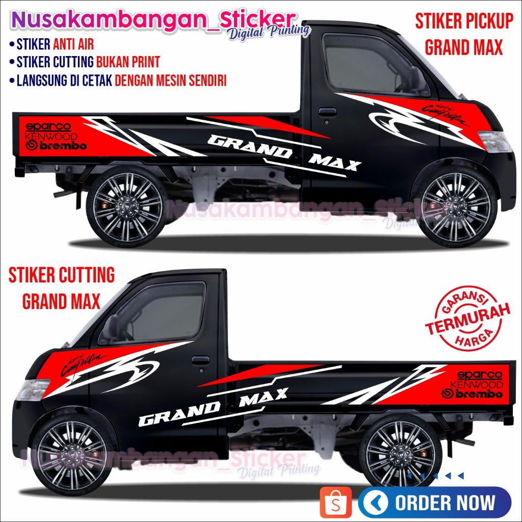 Stiker Cutting Mobil Pickup Grandmax Stiker Striping List Grandmax Stiker Variasi Bodi Samping Picku
