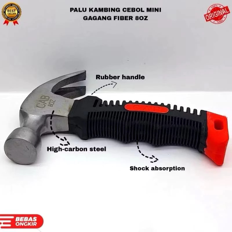 Palu Kambing Mini / PALU KAMBING MINI 8oz GG FIBER MINI / Alat Perkakas / Palu Mini Multifungsi