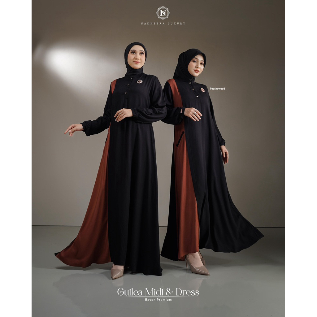 PROMO SPECIAL PRICE//TERBARU 2025//GUILEA SERIES MIDI & DRESS NADHEERA LUXURY //DRESS RAYON PREMIUM 