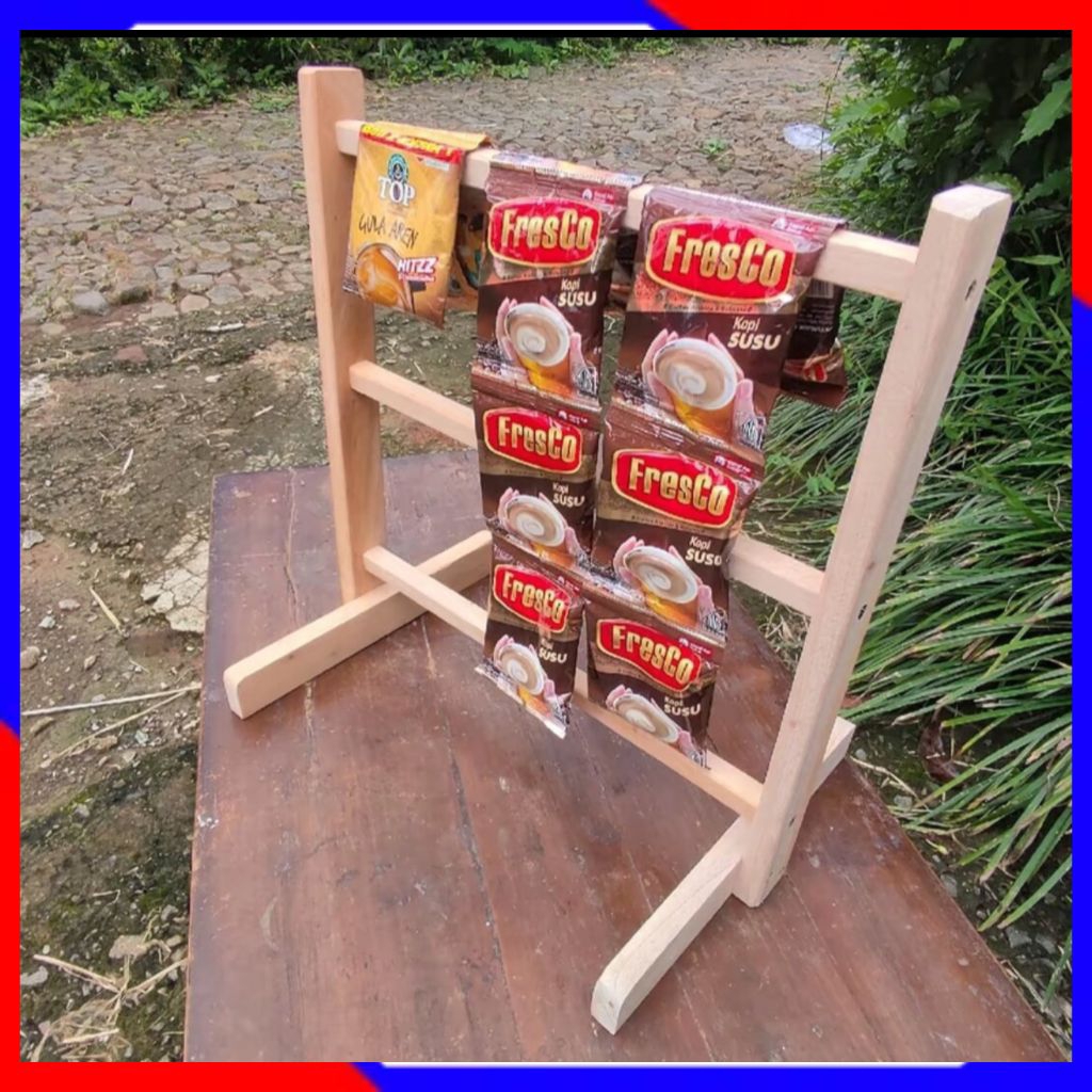 Rak stand meja gantungan minuman