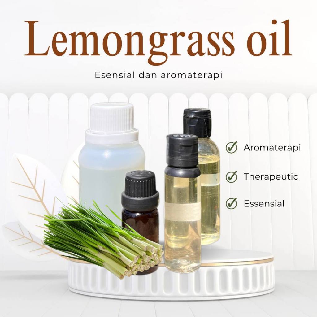 10ml Minyak Minyak Sereh Dapur Essential Oil - Minyak Esensial Lemongrass Aromaterapi