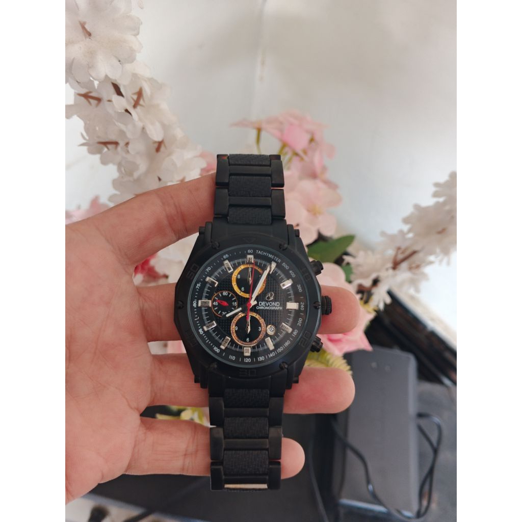 Jam Tangan Devond chronograph original second mulus