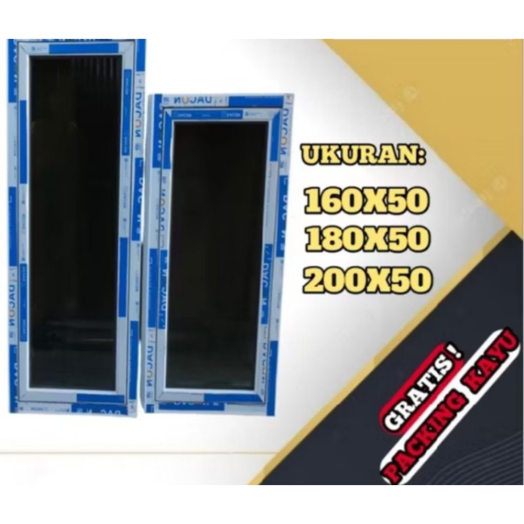 kusen jendela + daun jendelanya bahan alumunium 3inc