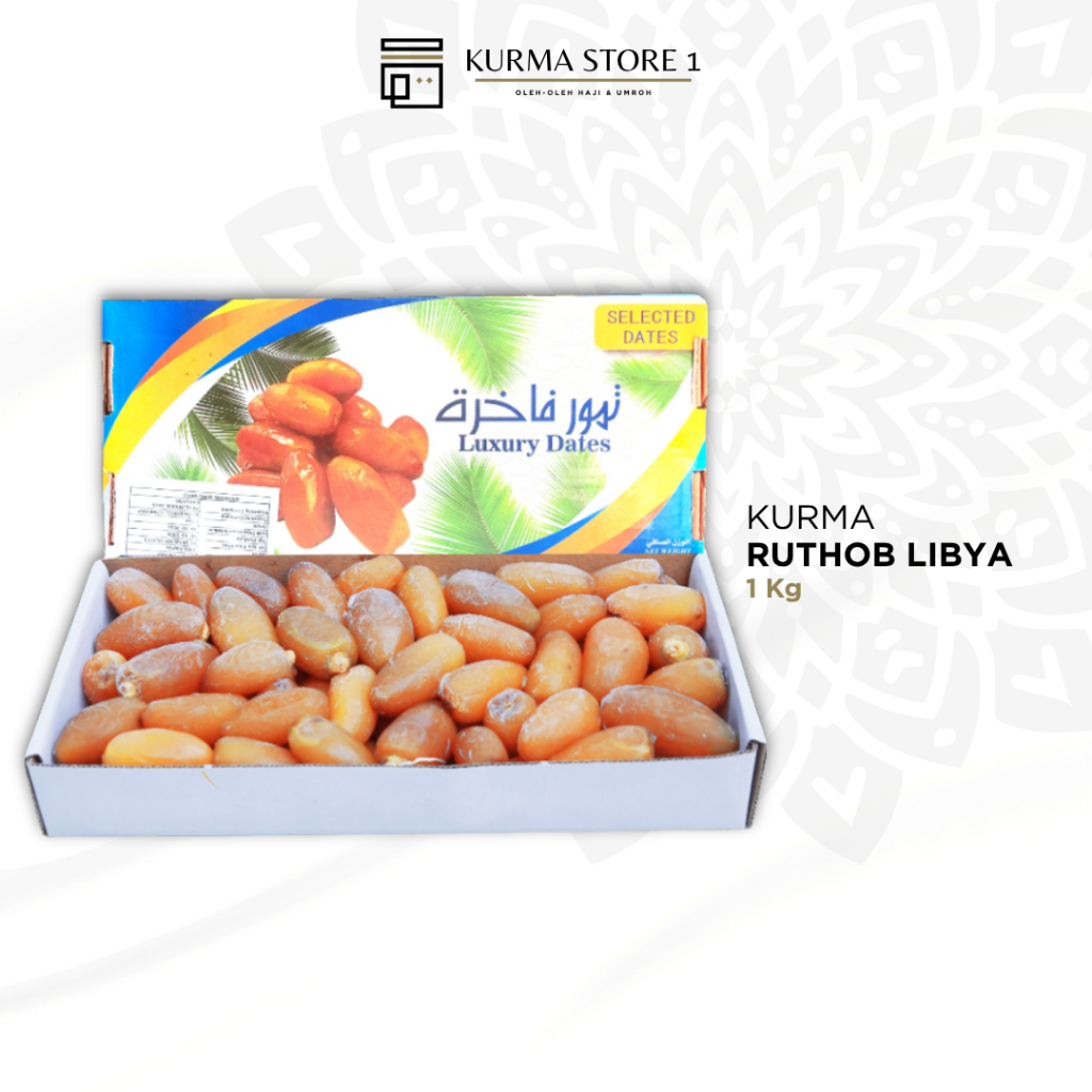 Kurma Ruthob Libya 1kg Setengah Matang Super Premium Luxury Dates Promil