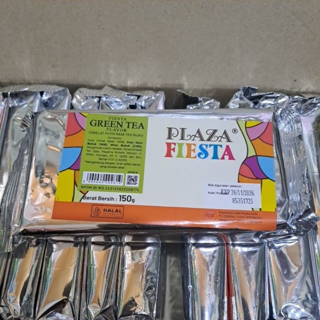 PLAZA COMPOUND GREEN TEA 150GR / COKLAT BATANG RASA TEH HIJAU