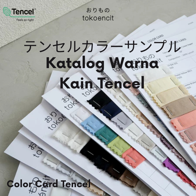 Tokoencit Katalog Warna Kain Natural/Color Card Sampel Warna Kain Natural Tencel Cotton Linen