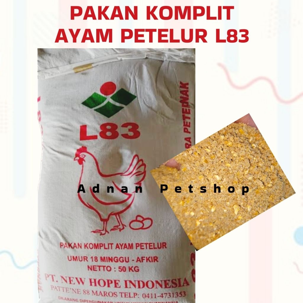 PUR / PAKAN KOMPLIT AYAM PETELUR L83 NEW HOPE TERMURAH