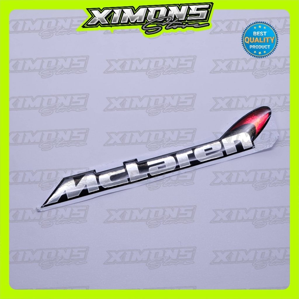 Emblem logo mclaren / emblem timbul mclaren / sticker mclaren / stiker logo mclaren / emblem 3d mcla