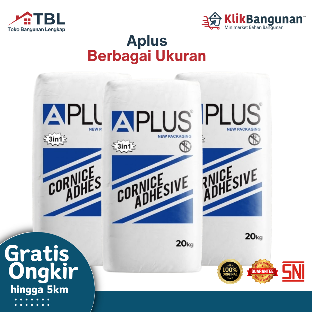 Aplus Compound 20kg / A Plus Dempul Plafon Gypsum / Compound Sambungan Gypsum Kualitas Premium