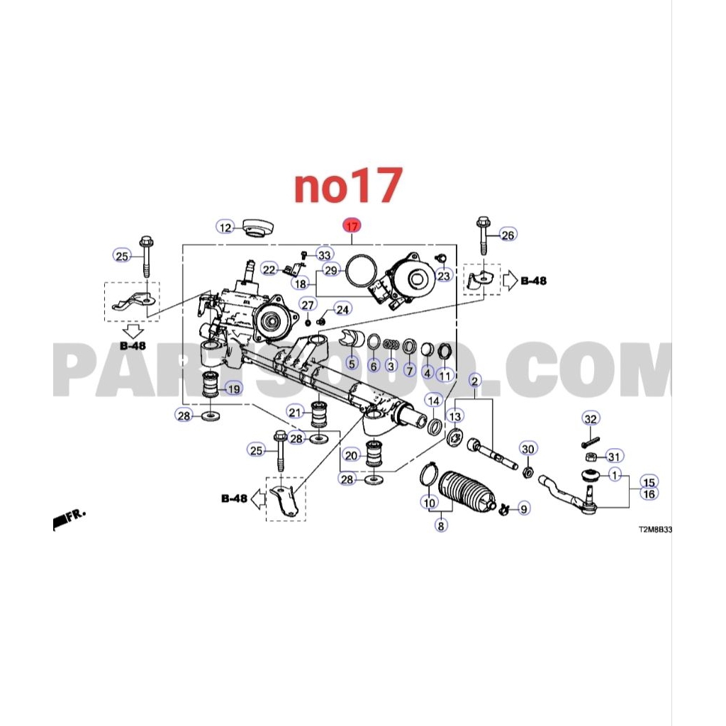 RACK STEER Honda Accord 2013-2017