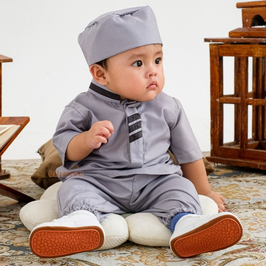baju koko bayi muslim anak laki laki cowok ARCHI RAFFI 0-6 Bulan 6-12 Bulan 1-4 Tahun