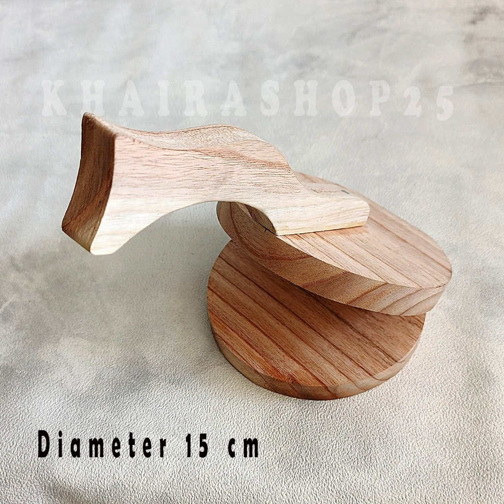 Alat press/penyetan adonan cetakan opak pangsit pastel penekan donat kayu