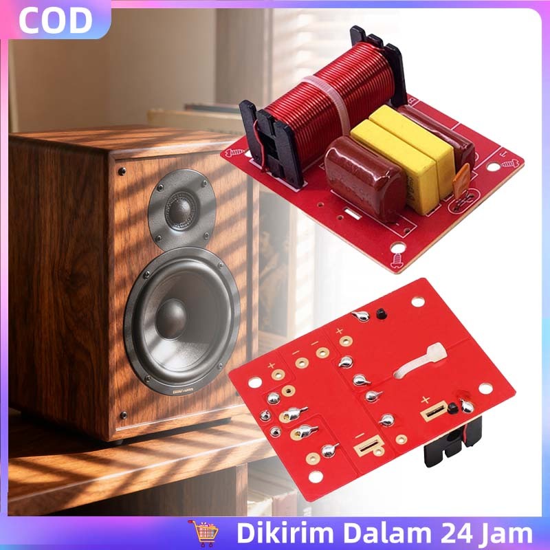 Kros Over 2 Way Crossover Pasif Speaker Audio Board Crossover untuk Woofer Tweeter Mobil Home