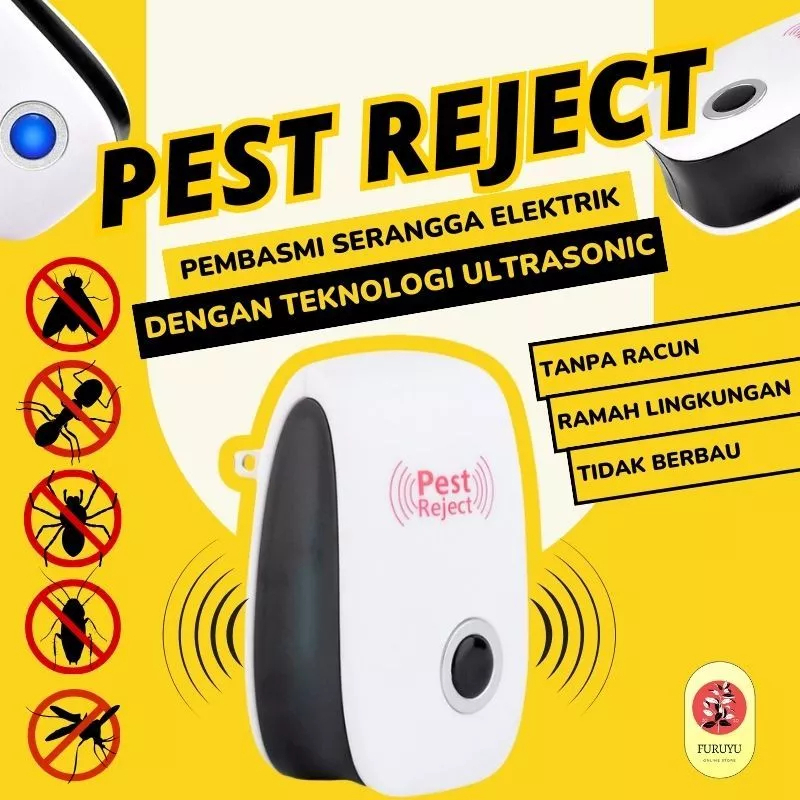 Alat Pengusir Nyamuk Tikus Kecoa Lalat Pest Reject Ultrasonic Repeller | Pest Reject Pengusir Tikus 