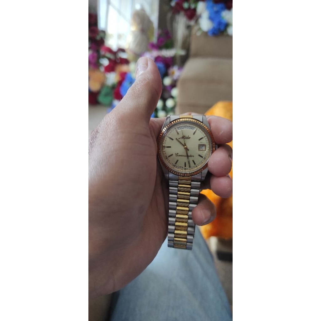 Jam Tangan Mido Presiden Commander Mulus