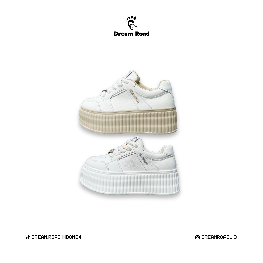 (DreamRoad) Bellezza Sepatu Sneakers Wanita Motif Next dengan tinggi sole 4 cm, anti slip dan ringan