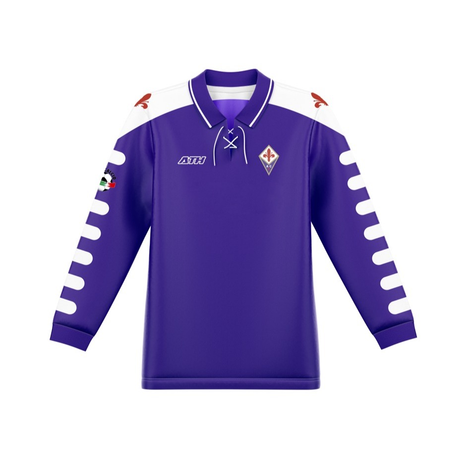 ATHLETIC SPORTWEAR - Jersey Fantasy Fiorentina 1998-99 Fullprinting Casual - Atasan Lengan Panjang