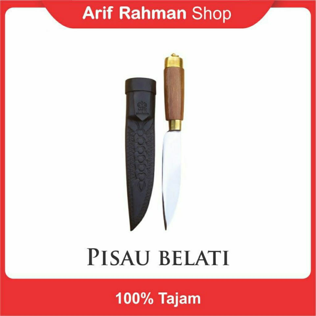 PISAU BELATI HERDER/DAPUR LOKAL MATA KATAM HANDLE KAYU ULIN