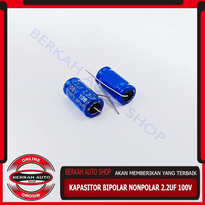 Kapasitor bipolar nonpolar 2.2uf 100v