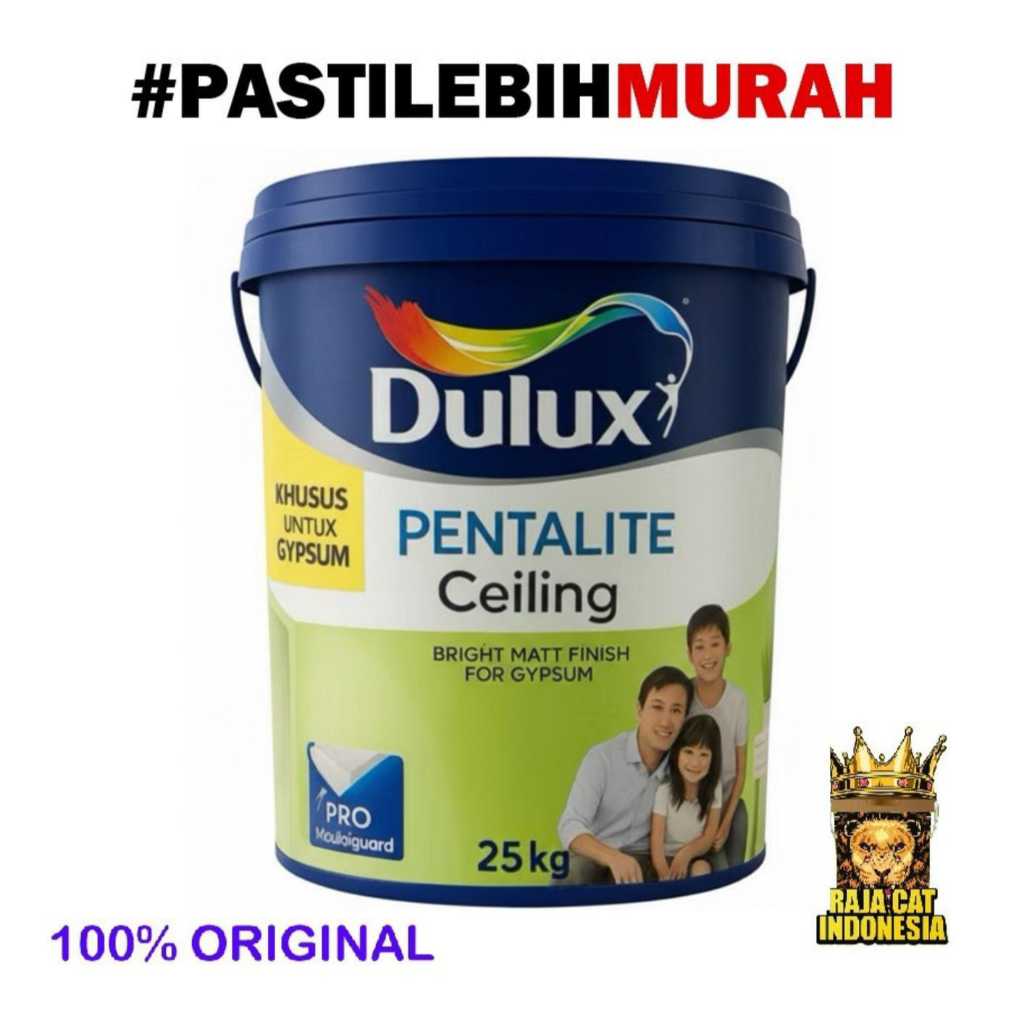 Cat Plafon / Tembok / Gypsum Dulux Pentalite Ceiling Putih 25 Kg Pail