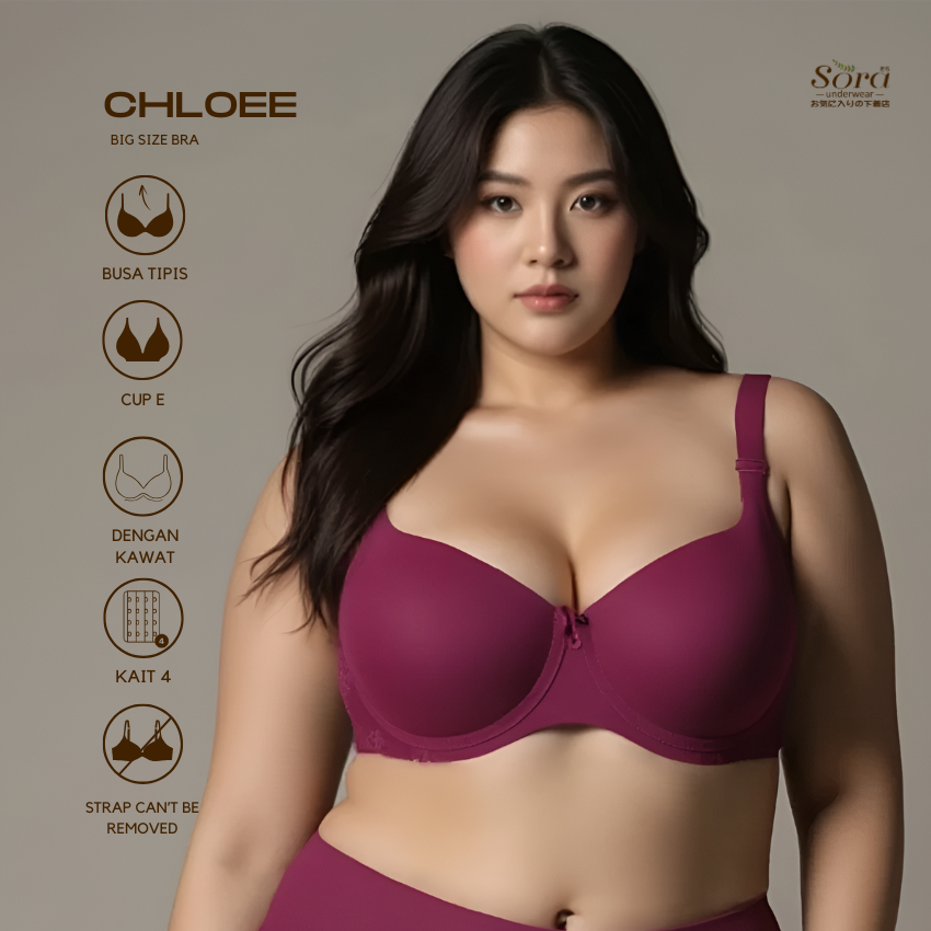 Bra bh beha pakaian dalam wanita kawat busa tipis tali jumbo big size cup besar motif 35111