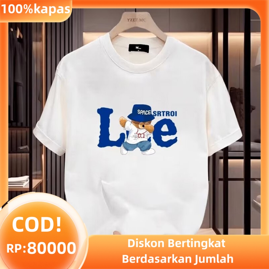 CODKaos Pria Terbaru 2025 Kaos Distro Putih Keren kaos remaja street style