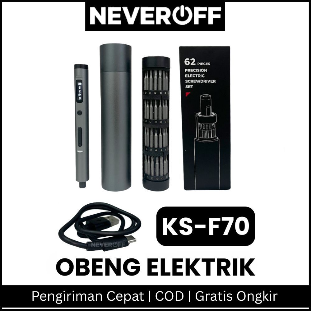 NVO Obeng Elektrik Otomatis Set Komplit KS-F70