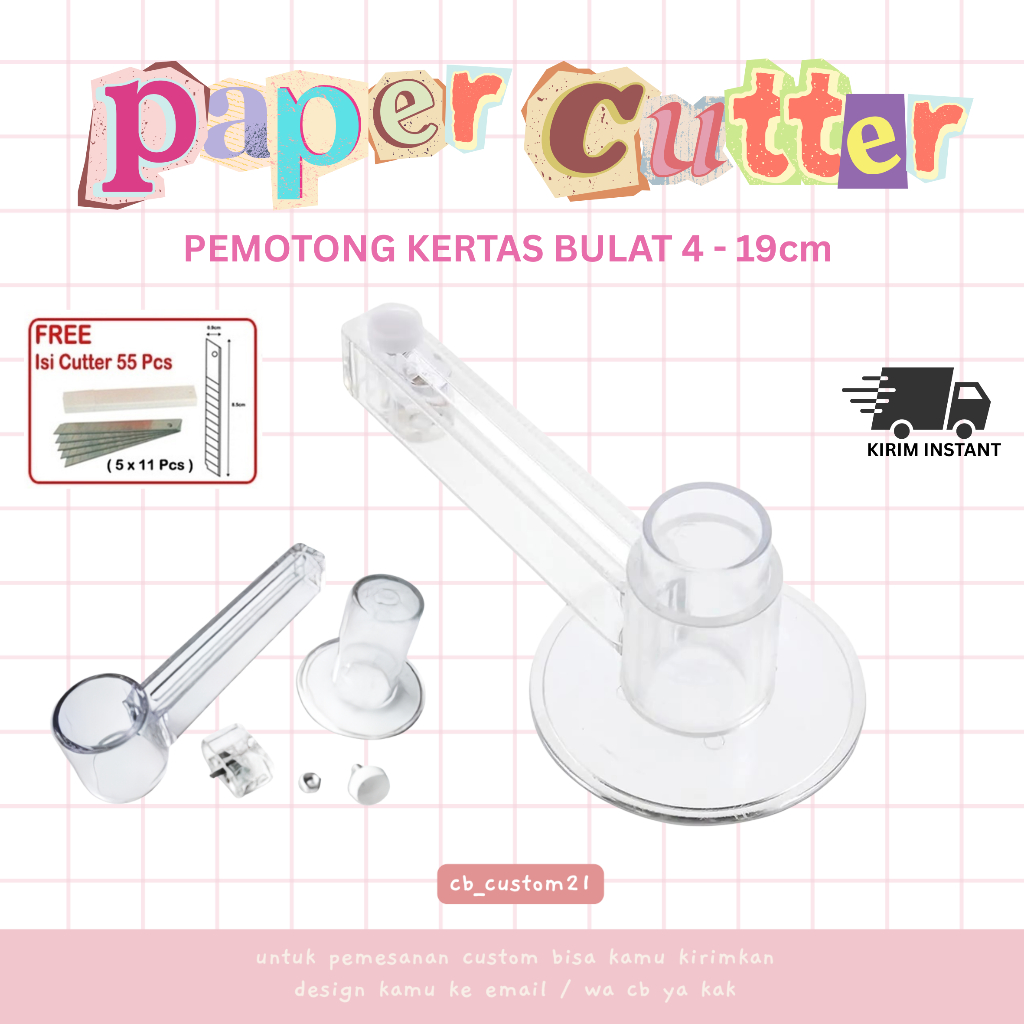 Circle Cutter / Pemotong kertas Bulat / Pemotong Stiker Bulat / Alat Potong Kertas Bulat / Alat Poto