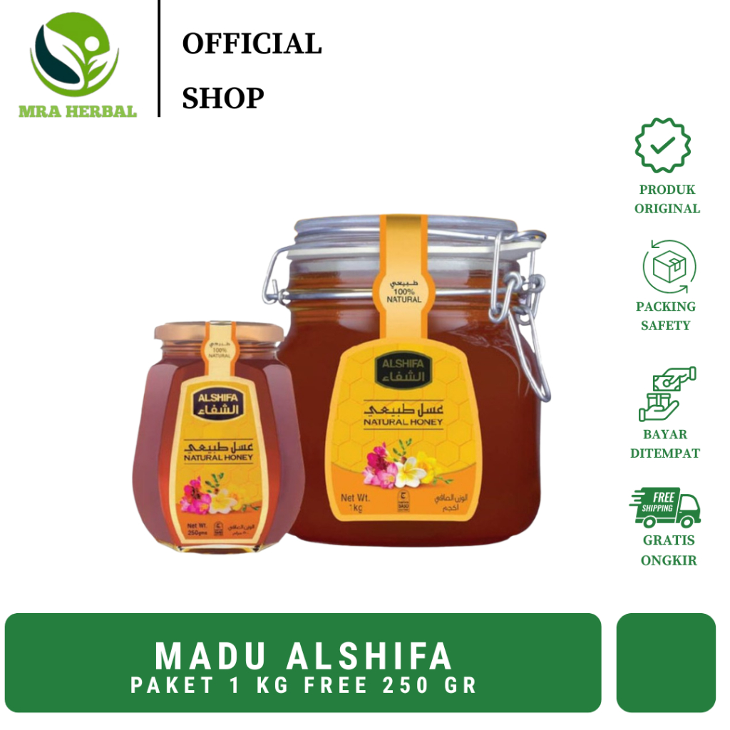 Madu Al Shifa 1 kg Free Alshifa 250gr Original | Madu Alshifa1kg Free 250gr | Madu Al Shifa 1kg | Ka