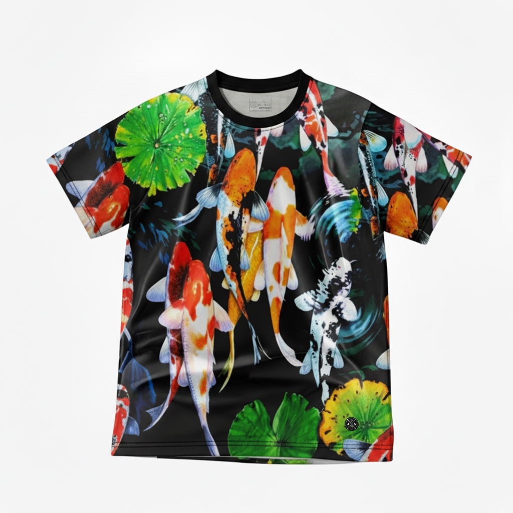 baju kaos jersey polo ikan koi distro full print pria wanita anak