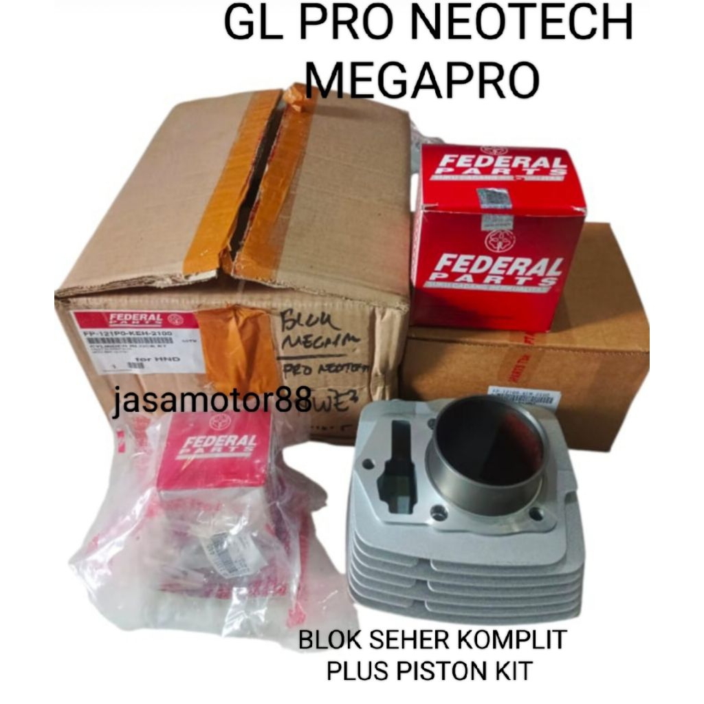 BLOK SEHER KOMPLIT PLUS PISTON KIT GL PRO NEOTECH MEGAPRO FEDERAL PARTS KEH 2100