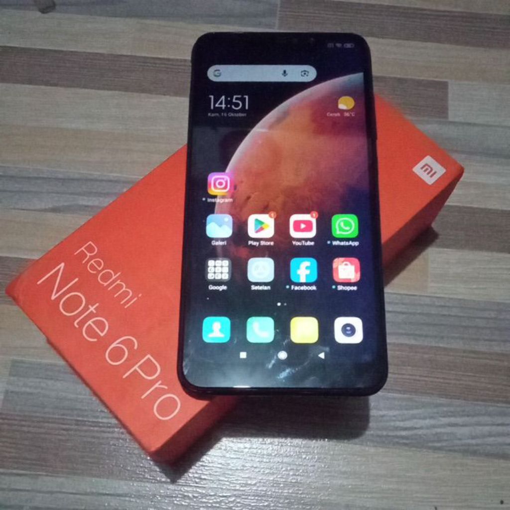 HP REDMI NOT 6 PRO RAM 4/64 GB NORMAL (KET. BACA DISKRIPSI)