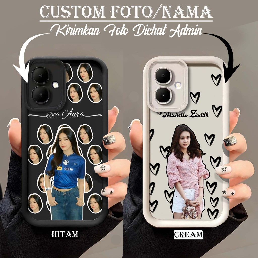 Custom Case Pro Camera Timbul - Case Rubber Custom - Request Gambar / Foto Wajah Case For All Tipe H