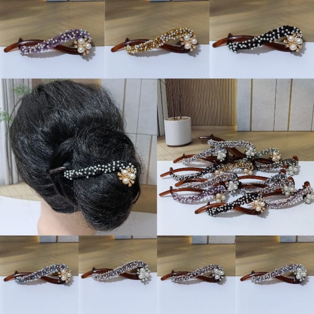 jepit rambut mutiara jepit rambut pisang