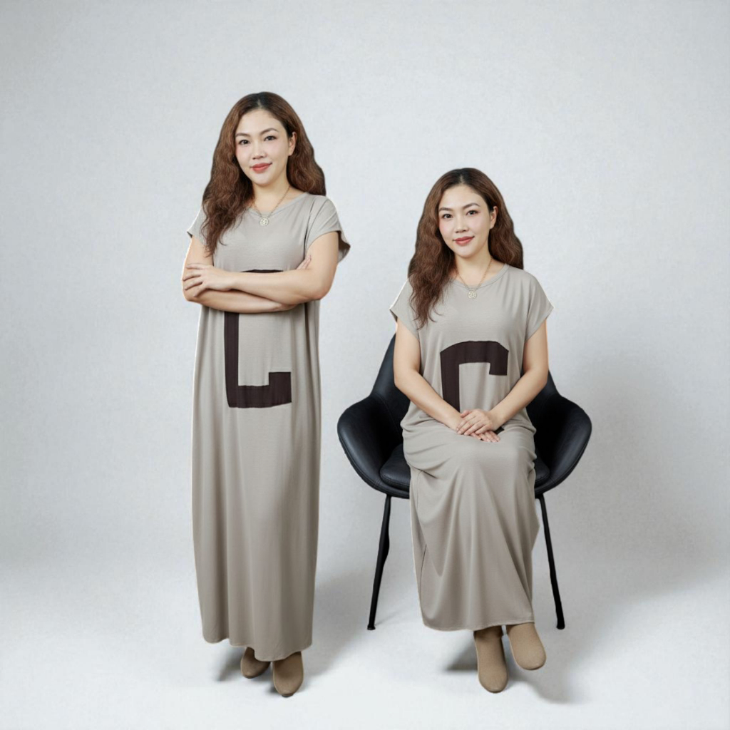 Daster Panjang  Kekinian rayon Premium Lengan Pendek / Home Dress Longgar