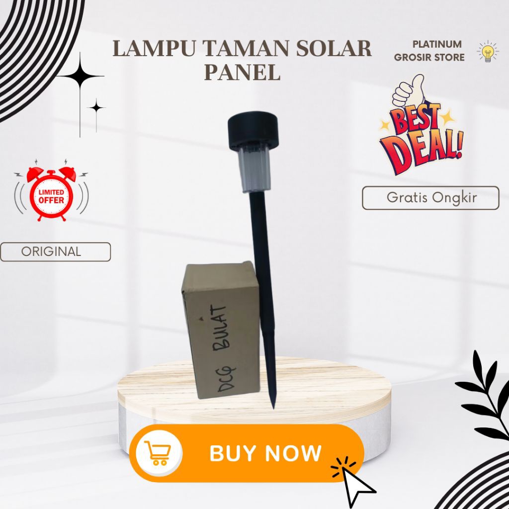 lampu tancap taman solar panel
