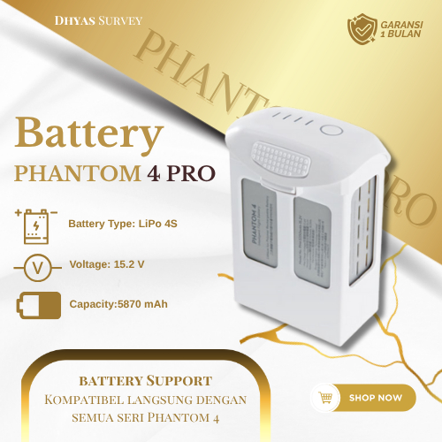 Battery Drone DJI Phantom 4 DJI Phantom 4 Pro Battre Drone Phantom 4 Pro Bergaransi