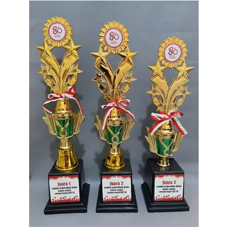 Piala Kemerdekaan Kombinasi Cup Vas Kecil | Piala Plastik Murah