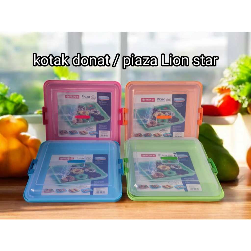 Donat box - kotak donat Piaza  / Lion Star / plastik
