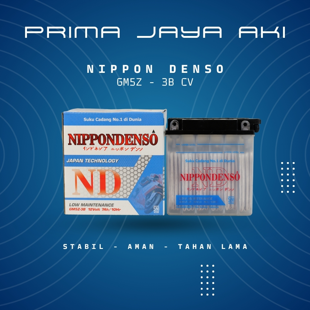 Aki Motor Astrea Grand Shogun Smash Aki Dry Charge Basah NIPPONDENSO GM5Z-3B