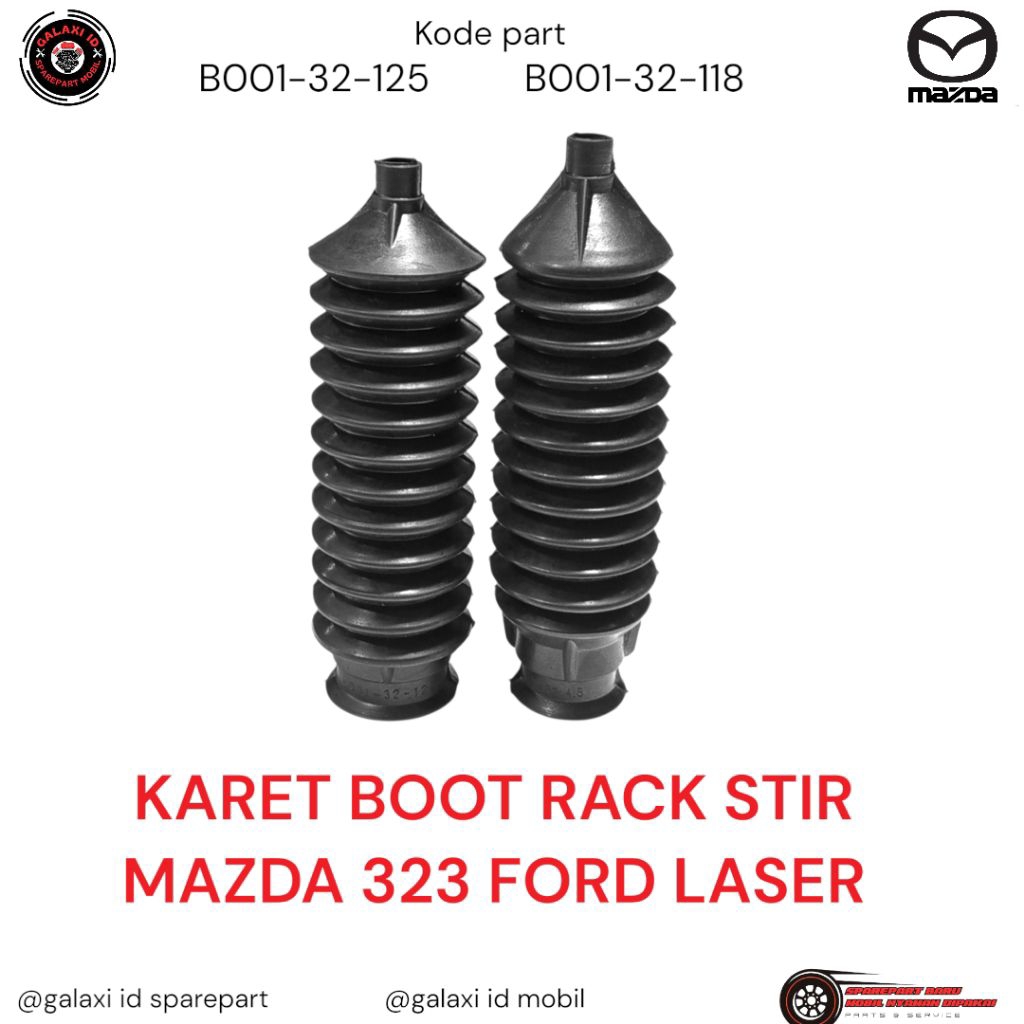 KARET BOOT STIR STEERING RACK STEER MAZDA 323 FORD LASER [GALAXI ID]
