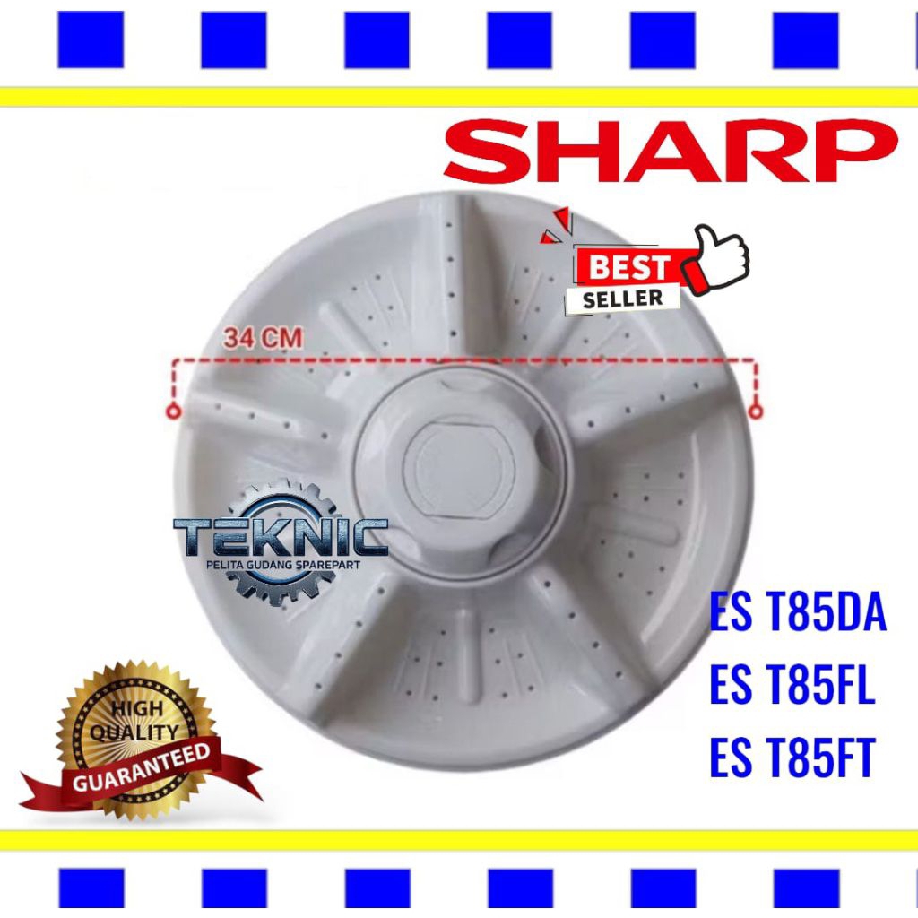 Sharp Pulsator Mesin cuci Sharp 2 Tabung Es-85Da Es-T85FL Es-T85ft 34cm az10 ORi SHARP
