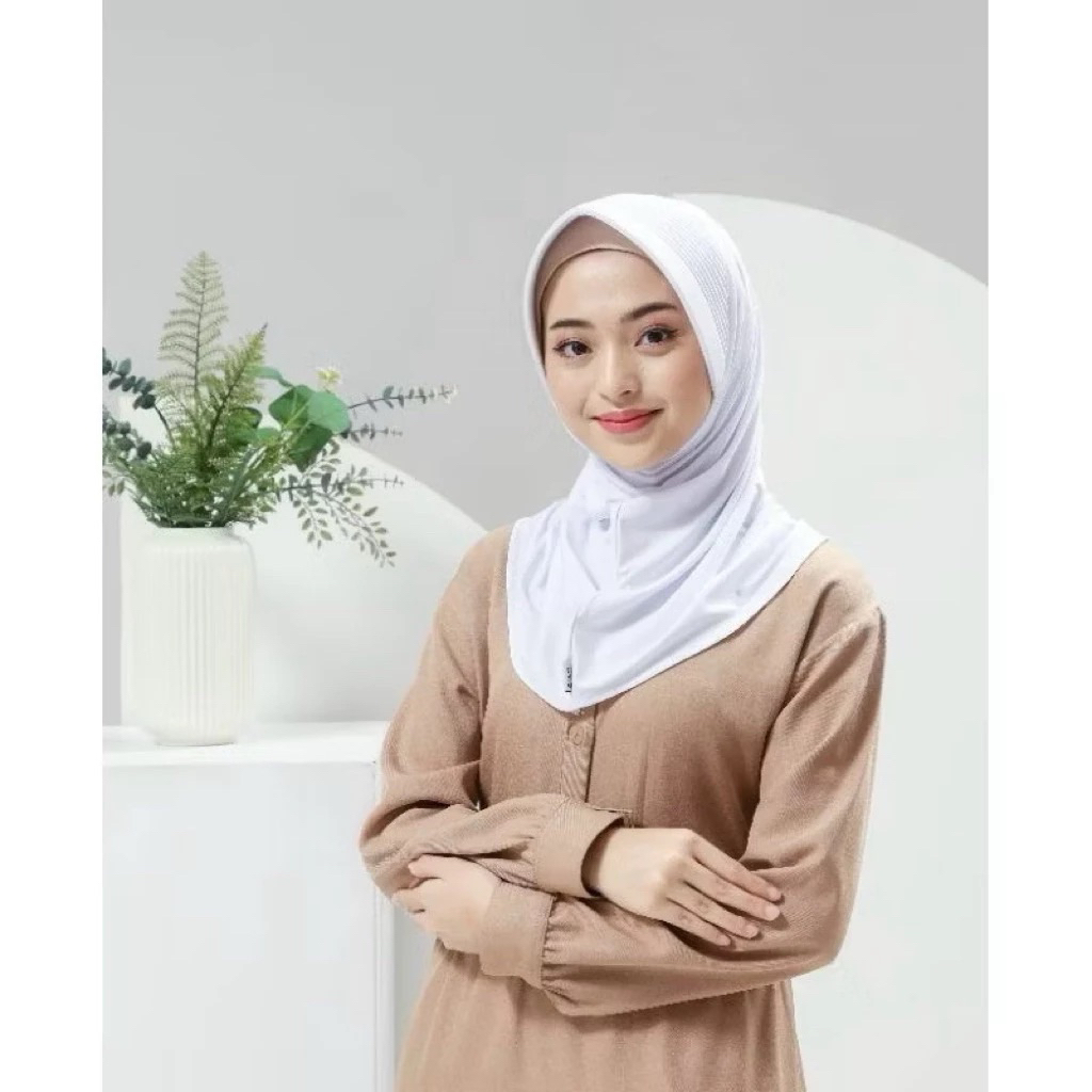 Bergo simple Ped tebal / Hijab sporty Ped tebal / Hijab Ped lebar / Hijab sport / Hijab instan