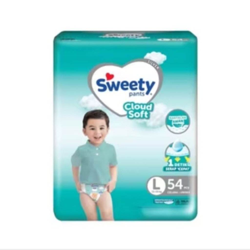 Popok Bayi Sweety Silver L 54 - Popok Celana