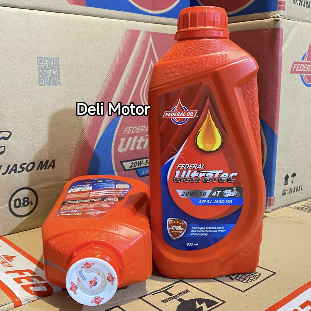 1 DUS = 24 Botol Oli Federal Ultratec 800ml Merah NEW