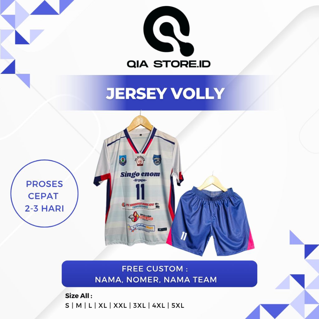 Jersey Voli Cowo Fullprint Kaos Voli Pria
