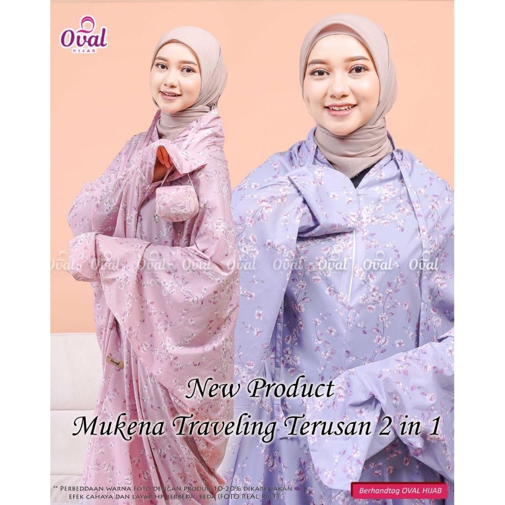 Mukena travelling terusan 2in1 wanita dewasa / Khasma mukena ori Oval Hijab