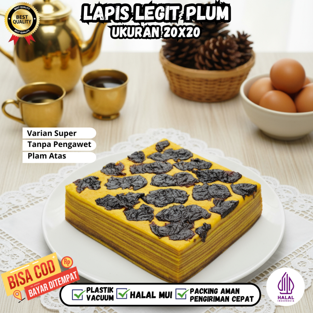 Lapis Legit Plum/Prunes Lapis Legit Wisman Premium Bolu Legit Varian Super Wisman 12 Plam 20x20