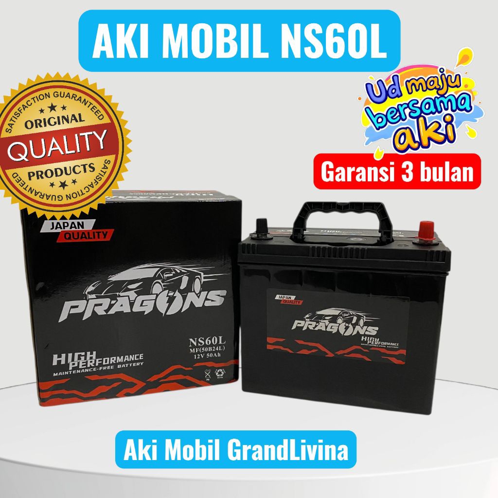 Aki Mobil Grand Livina NS60L Pragon Aki Kering