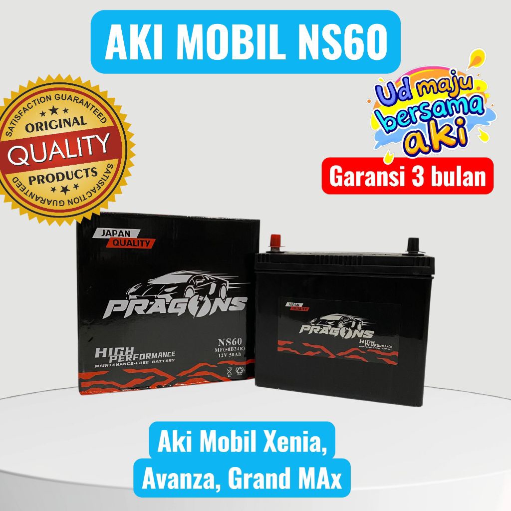 Aki mobil Avanza /Xenia/Rush NS60 Aki Kering MF Aki Mobil Avanza /Xenia/Rush